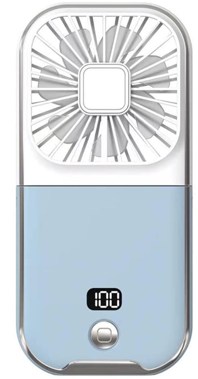 Mini-ventilator, kleine ventilator op batterijen, USB-ventilator, hand- en bureauventilator in één