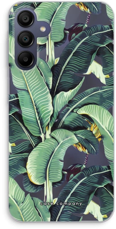 Case Company® - Hoesje geschikt voor Samsung Galaxy A15 hoesje - Bananenbladeren - Soft Cover Telefoonhoesje - Bescherming aan alle Kanten en Schermrand