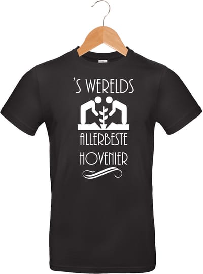 Mijncadeautje T-shirt - 's Werelds beste Hovenier - unisex Zwart (maat XXL)