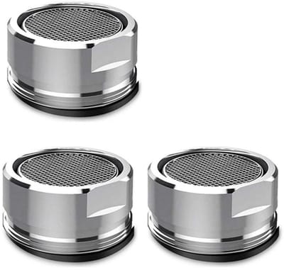 EXCITAT 3 stuks M24 kraanbeluchter - Roestvrij staal - Kraanbeluchter - Waterbesparende beluchter - Tikfilter - Geschikt voor badkamers en keukens