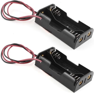 Batterijhouder - Batterij Case Houder - Elektronica Voeden - Met Draadconnector - 58 x 33 cm - Zwart