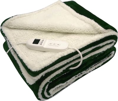 Elektrische Deken - Verwarmde Plaid - Ontspannen Spieren - 9 Vermogensniveaus - 130 x 180 cm - Groen