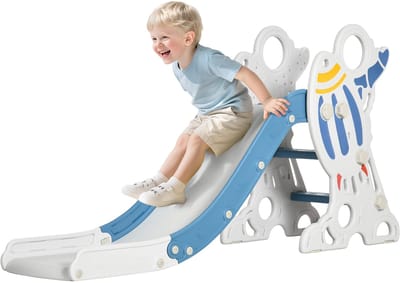 Kinderglijbaan voor Peuters 1,5–3 Jaar – Indoor Glijbaan – Grijs