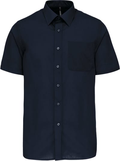 Herenoverhemd 'Ace' korte mouwen merk Kariban Donkerblauw maat XS