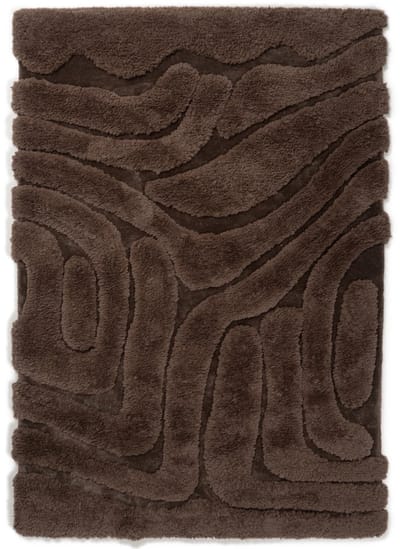 DÉJA Living Vloerkleed 200x290cm - Hoogpolig Bruin Stof - Calen