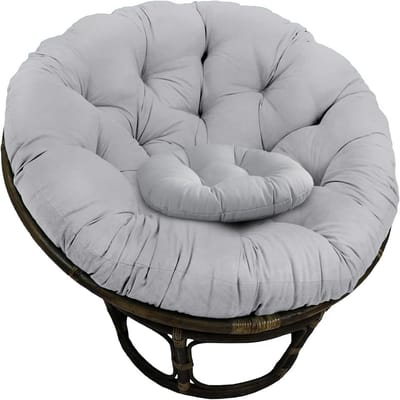 Rond Kussen voor Hangstoelen - Verstevigd en Comfortabel (44 x 44 cm, Grijs)