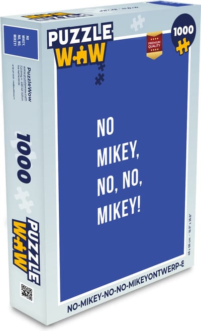 Puzzel Quotes - No Mikey, no, no, Mikey! - Blauw - Legpuzzel - Puzzel 1000 stukjes volwassenen