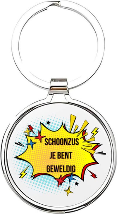 Akyol - Schoonzus je bent geweldig Sleutelhanger - zus - de liefste schoonzus - Schoonzus sleutelhanger - Zussen sleutelhanger - Sleutelhanger zus - Familie sleutelhanger - verjaardagscadeautje - Zus cadeau - Sister - zusje - 4 x 7,5 CM