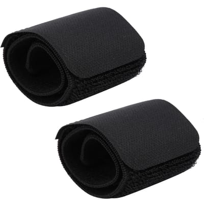 Bande Fixe Protège-Tibias de Football Attache Bande Adhésive Protège-Tibias Sangle de Sport Élastique Réglable(Noir) noir