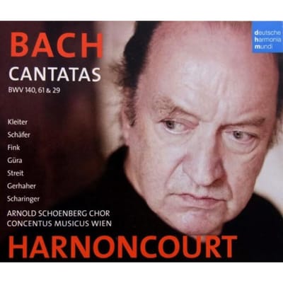 CD BACH; HARNONCOURT - Cantates 29 61 & 140 (Bonus-cd)  88697567942 Deutsche Harmon 2009 Europa Klassiek Gebruikt gray