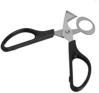 Kwartelschaar - Duurzaam roestvrij staal - Ergonomische handgreep - 1 stuk - zwart -eierschaar