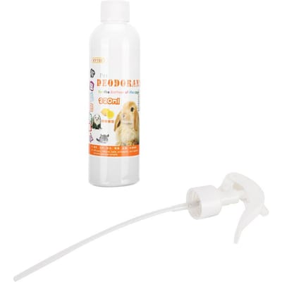 Spray Nettoyant pour Animaux Désodorisant pour Fond de Cage Hamster Lapin Naturel Élimine les Odeurs Citron beige