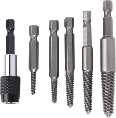 Set voor het Verwijderen van Gebroken Schroeven, Inclusief Extractor voor RVS Bouten en Draad, Ideaal voor Thuis en Professioneel Gebruik