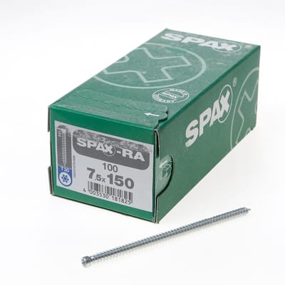 Spax - Kozijnschroeven - Torx 30 Cilinderkop - 7,5 x 150mm - Voldraad - WIROX (100 stuks)