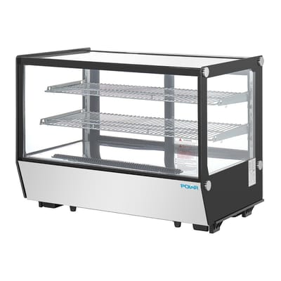 Polar G-serie aanrecht model Display Koelkast Zwarte Vierkante Glas 160L