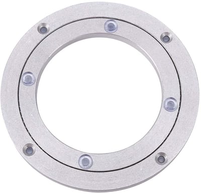 Dailygoods - Aluminium Draaiplateau - 360 Graden Zwenklager - Ideaal Voor Taartdecoratie - Meubelglijders - 6 Inch Diameter - Handig Draaiontwerp - Vo...
