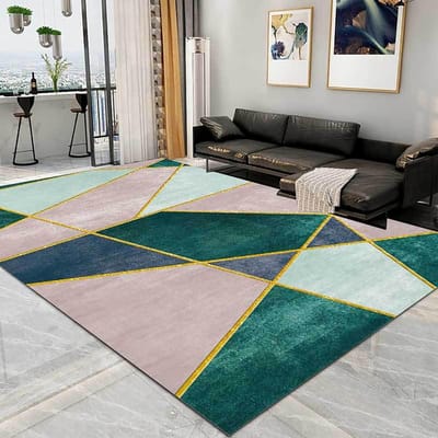 Grote Vloerkleden - Wasbare Tapijten - Woonkamer Decoratie - Antislip Zachte Onderkant - 200 x 300 cm - Groen
