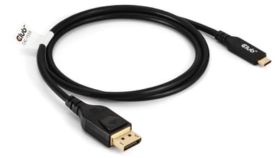 Club 3D USB TYPE-C TO DISPLAYPORT DP80 BIDIRECTIONAL VESA CERTIFIED CABLE 1M/3.28 FT - Kabel - Digital/Daten USB-kabel