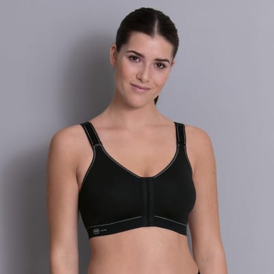 Anita - Frontline Sport bh met voorsluiting - Zwart - 75A