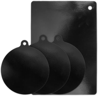 Inductiekookplaat Beschermmatten Set van 4 - Siliconen Onderleggers voor Inductiekookplaten, Makkelijk Schoon te Maken, 22 cm/24 cm/25 x 35 cm
