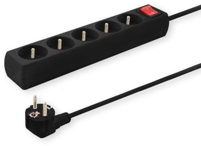 Savio LZ-04 Serie - Stekkerdoos - 6 Stopcontacten - 5m Kabel