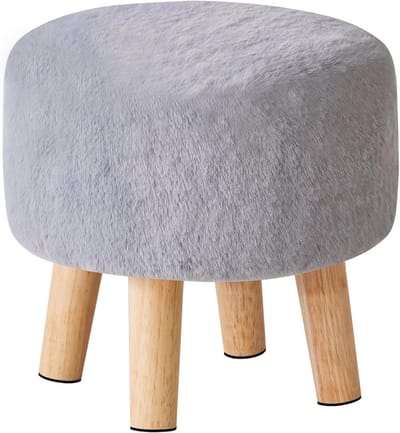 Solidchoice - Modern Ottomane van Massief Hout en Kunstleer