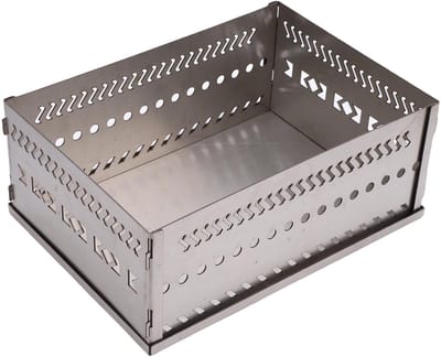 Dailygoods- Sauna Stenen Houder 50 Kg Capaciteit - Roestvrij Staal - Houten Kachel - Houtskoolvuurbox - Eenvoudige Montage - Hoge Thermische Geleidbaarheid - Sauna Stenen Mand