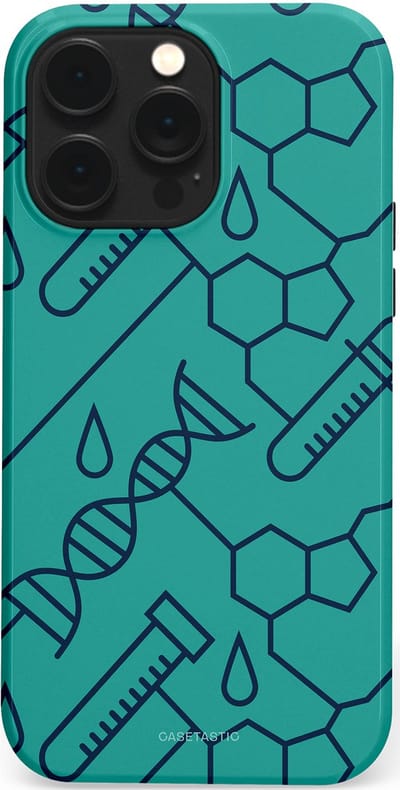 Casetastic hoesje geschikt voor Apple iPhone 14 Pro Max - MagSafe - Dubbellaagse bescherming - DNA Creaties - Fashion Case - Turquoise