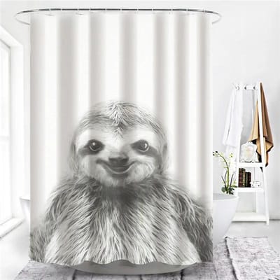 Grappige Baden Rubberen Eendjes Douchegordijnen Kinderen Huis Badkamer Decor Verduisterend Scherm Waterdichte Stof Douchegordijn Cortina W60H190(CM)-1 Pcs