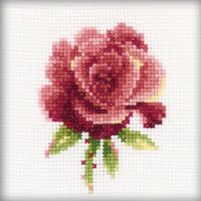 Borduurpakket - Rode Roos - Telpakketje