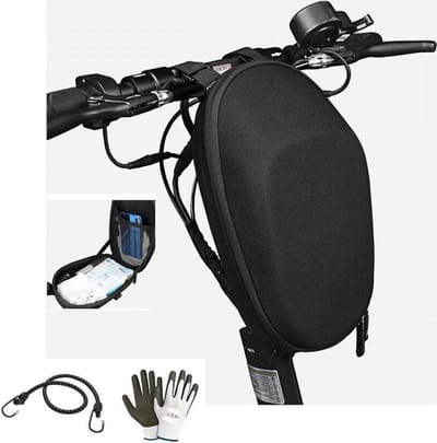 Fiets Stuur Tas - Scooter Bag - Opslag Onderweg - Waterafstotend EVA Materiaal - 17x29x24 cm - Zwart