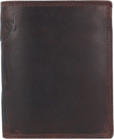Jack Kinsky Monterey Portemonnee RFID-bescherming Leer 10.5 cm - Jongens - Staand formaat - mokka