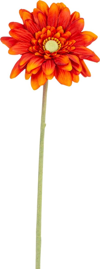 Easyplants | Kunstbloem Gerbera mini 47 cm zacht oranje | Zijde | Nepbloemen | oranje | Onderhoudsvrij | Kant-en-klaar
