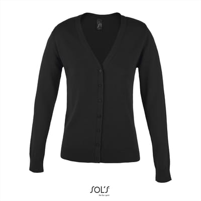 SOL'S Women´s Golden V-Neck Knitted Cardigan L419 - Black - L