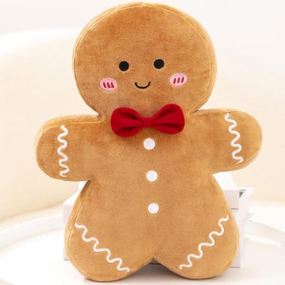 Schattig Peperkoek Pluche Speelgoed Gevuld Karamel Chocolade Peperkoekmannetje Kussen Kerstboom Huis Strik Ring Decoratie Kerst Eland see choose option