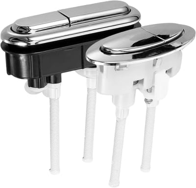 Toiletspoelknop - Drukknop Douche - Toilet Reparatie - Verstelbaar - 2 Stuks - Zilver