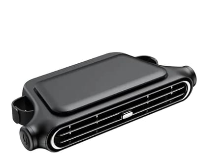 Draagbare Koelventilator met Dubbele Turbine - Plug-inversie - USB-Aangedreven Hoofdsteunluchtcirculator voor Achterbank - Instelbare Stille Ventilator - 17.5 cm - Geschikt voor Auto SUV Bestelwagen Reizen Zomer Wegtrip