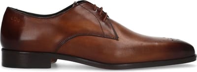 Heritage - Heren - Cognac leren veterschoenen - Maat 40