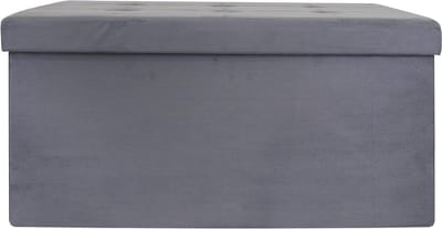 Opvouwbare opbergbank - Zitbank kist - Ruimte Besparen - Hoge kwaliteit stof - 76.5 cm - Donkergrijs