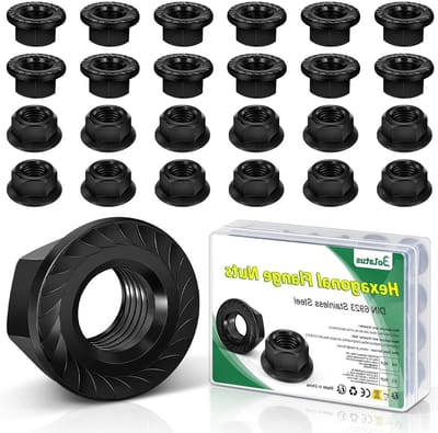 25 Stuks M4 Flensmoeren van RVS, DIN 6923 Hex Flensmoeren voor Auto Reparatie, Bouw en Industrie