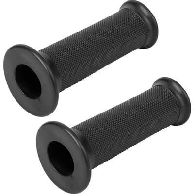 Eén Paar Universele Rubber Antislip Motorfiets Stuur Handvatten Modificatie Accessoire black
