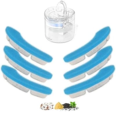 GELLDG Filters - Filters voor drinkfonteinen voor katten - Blauwe filters - Filters voor drinkwater voor huisdieren - Geschikt voor accessoires voor drinkfonteinen voor huisdieren - 6 stuks