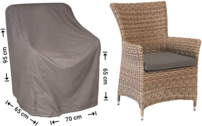 Raffles Covers Tuinstoelhoes - 70 x 65 H: 95 cm - RTGC70 - Waterdicht - Ademend - UV-bestendig - Elastisch rijgkoord - Beschermhoes tuinmeubelen