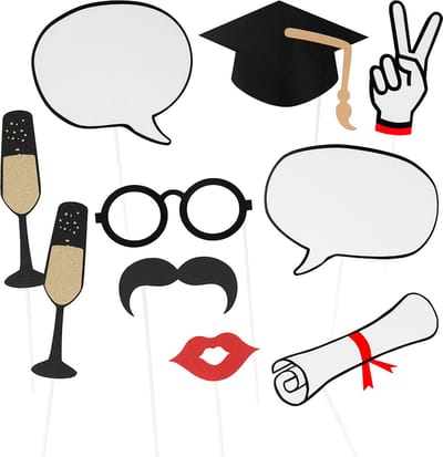 Boland - Boland - Set photo props Graduation 'Yes! You did it!' - Geen thema - Geen thema - Geslaagd -Feestversiering