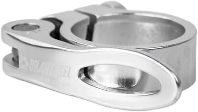 Zadelpenklem - Zadelklem klemring - Zadelhoogte aanpassen - Snelsluiting veiligheidsschroef - 318 mm - Zilver