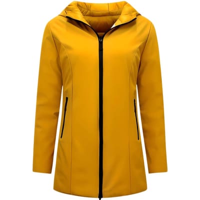 Lange Gewatteerde Jas Dames - Puffer jacket - 2161B - Geel