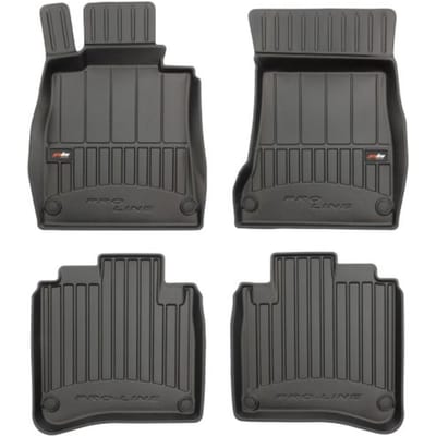 Frogum No.77 Automat / Vloermat - 3D Pasvorm - Geschikt voor Mercedes S-Klasse W222 LONG 2013-2020 (Ook 4Matic) - TPE Rubber - 4-delig - Hoge Rand 6cm - Zwart