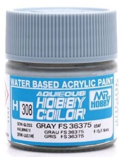 Gunze H-308 - FS36375 Grey Sg - Mr. Hobby Aqueous Modelbouwverf 10ml