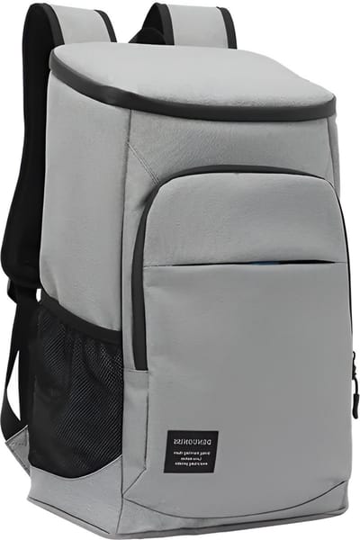 CarryQuest® - Geïsoleerde Koeltas - Lunchtas - Grote Capaciteit Koele Warme Geïsoleerde Tas - Ideaal voor Picknicks - Lekvrij & Duurzaam - Picknicktas - Voedsel Drank Opbergtas - Grijs