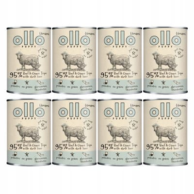 Ollo Puppy Umami Serie - Hondenvoer Nat - Rundvlees en Groene Pens - Eend Levers